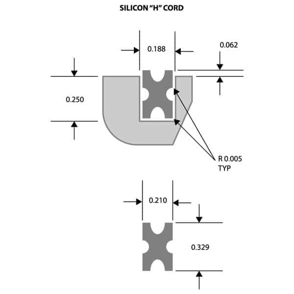 silicone h cord